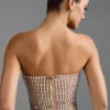 Charnelle Bandeau-Oberteil mit Verzierung in Mandel Charnelle Bandeau-Oberteil mit Verzierung in Mandel