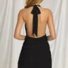 Cira Neckholder-Minikleid in Schwarz Cira Neckholder-Minikleid in Schwarz