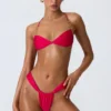 Clearwater Bikinioberteil mit Rüschen und Neckholder in Himbeerrosa Clearwater Bikinioberteil mit Rüschen und Neckholder in Himbeerrosa