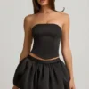 Clemmy Minirock mit Bubble-Saum und mittlerer Leibhöhe in Schwarz Clemmy Minirock mit Bubble-Saum und mittlerer Leibhöhe in Schwarz
