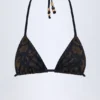 Comoros Charm-Detail Triangel-Bikinioberteil in Schwarz Comoros Charm-Detail Triangel-Bikinioberteil in Schwarz