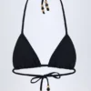 Comoros Charm-Detail Triangel-Bikinioberteil in Schwarz Comoros Charm-Detail Triangel-Bikinioberteil in Schwarz