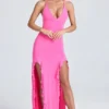 Coraline Maxikleid mit Rüschen und Raffungen in Lollipop Pink Coraline Maxikleid mit Rüschen und Raffungen in Lollipop Pink