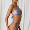 Cortez Bikini-Oberteil mit Perlenverzierung und gekreuztem Neckholder in Lavendel-Lila Cortez Bikini-Oberteil mit Perlenverzierung und gekreuztem Neckholder in Lavendel-Lila