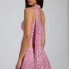 Cosette – Oberteil mit asymmetrischem Schal-Detail und Verzierungen in Rosa Cosette – Oberteil mit asymmetrischem Schal-Detail und Verzierungen in Rosa