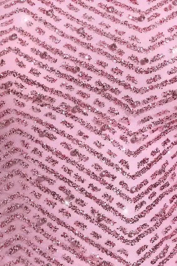 Cosette – Oberteil mit asymmetrischem Schal-Detail und Verzierungen in Rosa Cosette – Oberteil mit asymmetrischem Schal-Detail und Verzierungen in Rosa