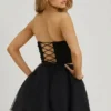 Cosima Minirock aus Tüll mit hoher Taille in Schwarz Cosima Minirock aus Tüll mit hoher Taille in Schwarz