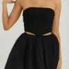 Cosima Minirock aus Tüll mit hoher Taille in Schwarz Cosima Minirock aus Tüll mit hoher Taille in Schwarz