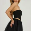 Cosima Minirock aus Tüll mit hoher Taille in Schwarz Cosima Minirock aus Tüll mit hoher Taille in Schwarz