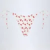 Cove Cheeky-Bikini-Unterteile mit seitlichen Bändern im Kirschprint