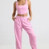 Crop-Top aus gebürstetem Jersey im Bubblegum-Pink Crop-Top aus gebürstetem Jersey im Bubblegum-Pink