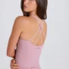 Crossback-Longline-Oberteil in Mauve Crossback-Longline-Oberteil in Mauve