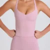 Crossback-Longline-Oberteil in Mauve Crossback-Longline-Oberteil in Mauve