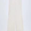 Dalila Hose aus Baumwollpopeline mit weitem Bein in Weiß Dalila Hose aus Baumwollpopeline mit weitem Bein in Weiß