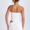 Damia Cut-Out-Bandeau-Minikleid in Weiß