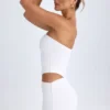 Damia Cut-Out-Bandeau-Minikleid in Weiß