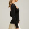 Darline Minikleid mit plissiertem Korsett in Schwarz