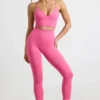 Define Luxe High-Waist Leggings in Hot Pink