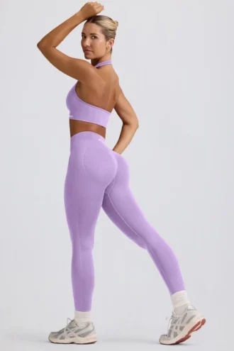 Define Luxe High-Waist-Leggings in Lila