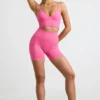Define Luxe High-Waist Mini Shorts in Pink Define Luxe High-Waist Mini Shorts in Pink
