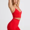 Define Luxe High-Waist Mini Shorts in Red Define Luxe High-Waist Mini Shorts in Red