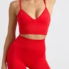 Define Luxe High-Waist Mini Shorts in Red Define Luxe High-Waist Mini Shorts in Red