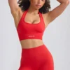 Define Luxe Mini-Shorts in Poppy Red Define Luxe Mini-Shorts in Poppy Red