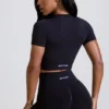 Define Luxe Mini-Shorts mit hoher Taille in Schwarz Define Luxe Mini-Shorts mit hoher Taille in Schwarz