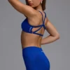 Define Luxe Multiway-Sport-BH mit offenem Rücken in Royal Blue Define Luxe Multiway-Sport-BH mit offenem Rücken in Royal Blue