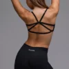 Define Luxe Multiway-Sport-BH mit offenem Rücken in Schwarz Define Luxe Multiway-Sport-BH mit offenem Rücken in Schwarz