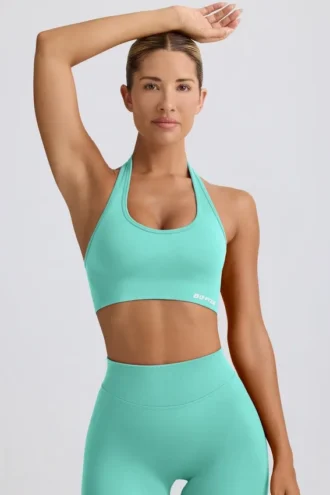 Define Luxe Neckholder-Sport-BH in Mint