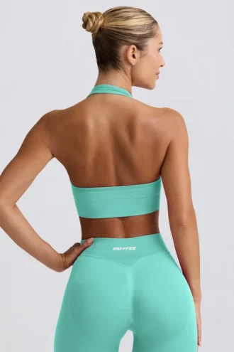 Define Luxe Neckholder-Sport-BH in Mint