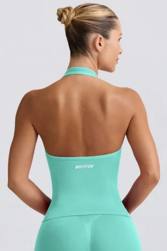 Define Luxe Neckholder-Tanktop in Mint