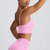 Define Luxe Sport-BH mit V-Ausschnitt in Bubblegum-Pink Define Luxe Sport-BH mit V-Ausschnitt in Bubblegum-Pink