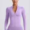 Define Luxe Zip-Up-Jacke in Lila Define Luxe Zip-Up-Jacke in Lila