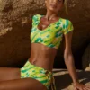 Delos Booty-Bademode mit grünem Print Delos Booty-Bademode mit grünem Print