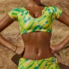 Delos Booty-Bademode mit grünem Print Delos Booty-Bademode mit grünem Print