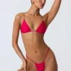 South Beach Triangel-Bikinioberteil mit Kettenverzierung in Himbeerrosa South Beach Triangel-Bikinioberteil mit Kettenverzierung in Himbeerrosa