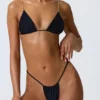 Delray Bikinihosen mit Rüschen in Schwarz Delray Bikinihosen mit Rüschen in Schwarz