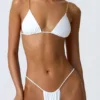 Delray Bikinihosen mit Rüschen in Weiß