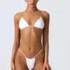 Delray Bikinihosen mit Rüschen in Weiß