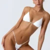 Delray Bikinihosen mit Rüschen in Weiß