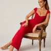 Dolcezza Maxikleid mit Herzausschnitt in Rot Dolcezza Maxikleid mit Herzausschnitt in Rot