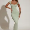 Dolcezza Maxikleid mit Herzausschnitt in Salbeigrün Dolcezza Maxikleid mit Herzausschnitt in Salbeigrün