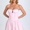 Dorothea Minikleid mit Biesen und Raffungen in Blush Dorothea Minikleid mit Biesen und Raffungen in Blush