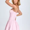Dorothea Minikleid mit Biesen und Raffungen in Blush Dorothea Minikleid mit Biesen und Raffungen in Blush