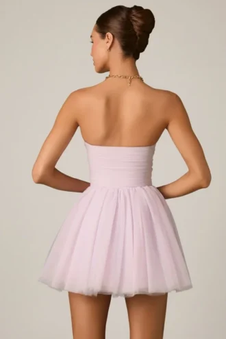 Dottie Tüll-Korsett-Minikleid in Lila