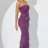 Dulce verziertes Bandeau-Maxikleid mit Rüschen in Pflaume Dulce verziertes Bandeau-Maxikleid mit Rüschen in Pflaume
