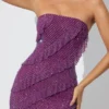 Dulce verziertes Bandeau-Maxikleid mit Rüschen in Pflaume Dulce verziertes Bandeau-Maxikleid mit Rüschen in Pflaume