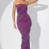 Dulce verziertes Bandeau-Maxikleid mit Rüschen in Pflaume Dulce verziertes Bandeau-Maxikleid mit Rüschen in Pflaume